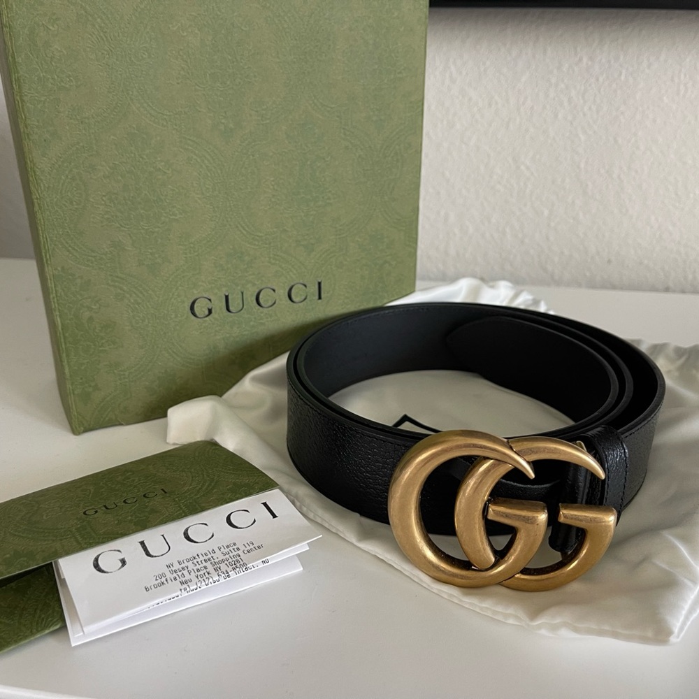 Gucci Double G Belt GG Marmot